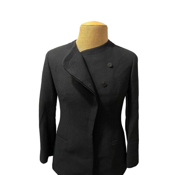 Armani Le Collezioni Women's Blazer Thick Lapel‎ Sparkle All Over Italy Size 6 - Picture 3 of 10
